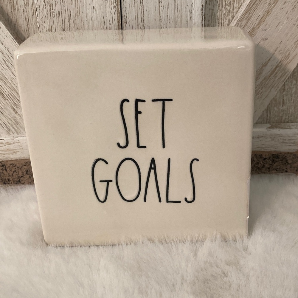 Rae Dunn Crush Them/Set Goals Paperweight